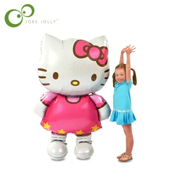 JOKEJOLLY 116*65cm Oversized Hello Kitty Cat foil balloons