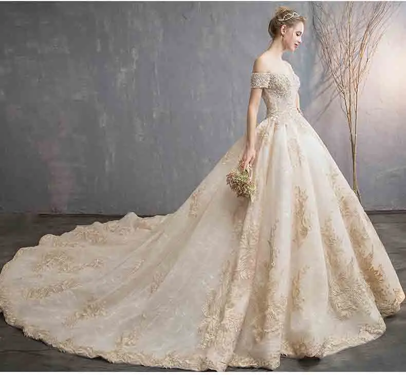 Large Size 6XL Deluxe Champagne Bridal Wedding Trailing Dress Strapless Ball Gown Evening Party Dress For Lady Plus Size 5XL 4XL
Large Size 6XL Deluxe Champagne Bridal Wedding Trailing Dress Strapless Ball Gown Evening Party Dress For Lady Plus Size 5XL 4XL