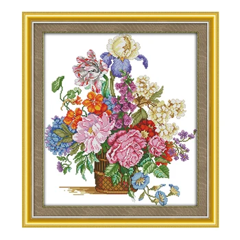 Joy Sunday cross stitch kits Beau flower basket DMC14CT11CT cotton fabric livingroom dininghall shop painting factory wholesale
Joy Sunday cross stitch kits Beau flower basket DMC14CT11CT cotton fabric livingroom dininghall shop painting factory wholesale