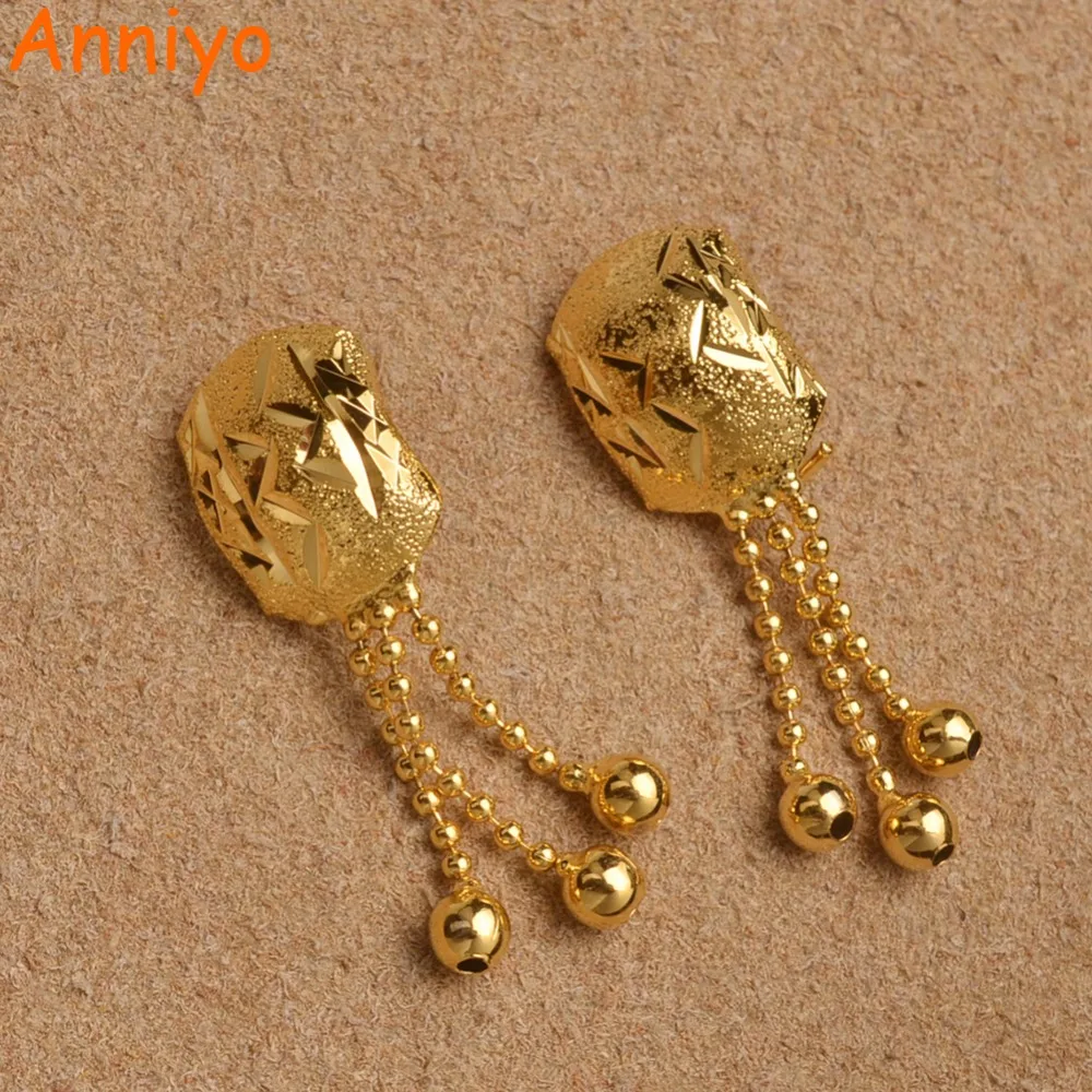 Anniyo New Metal Earrings With Rund Ball for Women/Girls Arab African Jewelry Gold Color Pendientes Wedding Gifts #099806
Anniyo New Metal Earrings With Rund Ball for Women/Girls Arab African Jewelry Gold Color Pendientes Wedding Gifts #099806