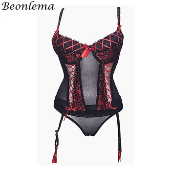 Beonlema Sexy Lace Corset Tops Women Transparent Erotic Lingerie Bustiers Red Rose Underwear With Stocking Belt Modeling Belt
Beonlema Sexy Lace Corset Tops Women Transparent Erotic Lingerie Bustiers Red Rose Underwear With Stocking Belt Modeling Belt