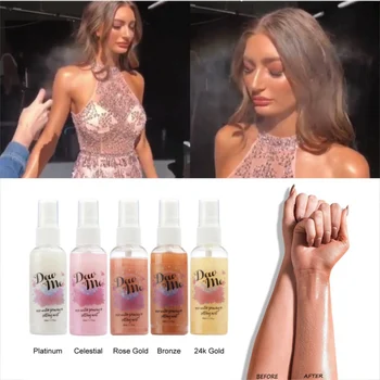 Bronzer Highlighter Liquid Setting Spray Face Body Shimmer Long-lasting Brighten Glow Gold Highlight Make up Setting Spray
Bronzer Highlighter Liquid Setting Spray Face Body Shimmer Long-lasting Brighten Glow Gold Highlight Make up Setting Spray