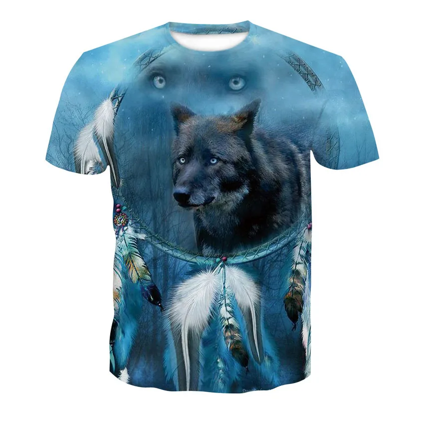 Summer fashion male and female cartoon animal Wolf 3D digital print cool boy personality short-sleeved round collar T-shirt
Summer fashion male and female cartoon animal Wolf 3D digital print cool boy personality short-sleeved round collar T-shirt