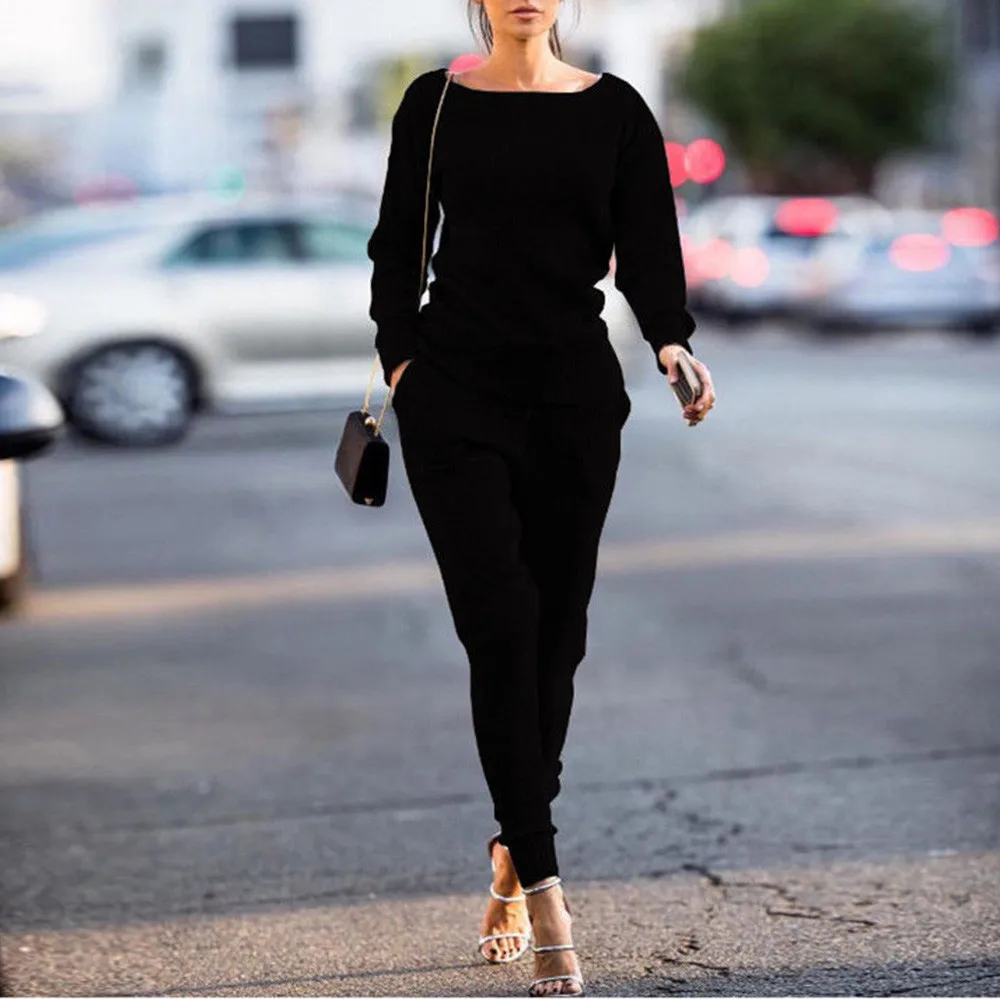 Trendy 2Pcs Women's Set Solid Tracksuit Sweatshirt Casual Long Pants Sport Lounge Wear Suit Sets outdoors Costume de femme @30
Trendy 2Pcs Women's Set Solid Tracksuit Sweatshirt Casual Long Pants Sport Lounge Wear Suit Sets outdoors Costume de femme @30