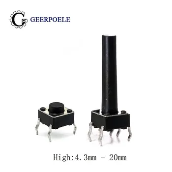 500pcs 1000pcs 6*6*4.3-20mm high DIP 4 PIN 12V 0.5A Push Button Switch Tactile Tact Direct Plug-in Self-Reset Micro Interruptor
500pcs 1000pcs 6*6*4.3-20mm high DIP 4 PIN 12V 0.5A Push Button Switch Tactile Tact Direct Plug-in Self-Reset Micro Interruptor