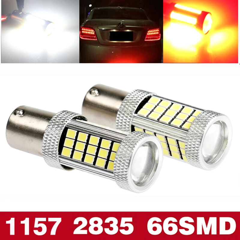 1Pcs 1157 Flash BAY15D P21/5W BAZ15D P21/4W BAW15D PR21/5W 66 SMD 2835 LED Auto White Red 12V Car flashing Brake Tail lamp
1Pcs 1157 Flash BAY15D P21/5W BAZ15D P21/4W BAW15D PR21/5W 66 SMD 2835 LED Auto White Red 12V Car flashing Brake Tail lamp