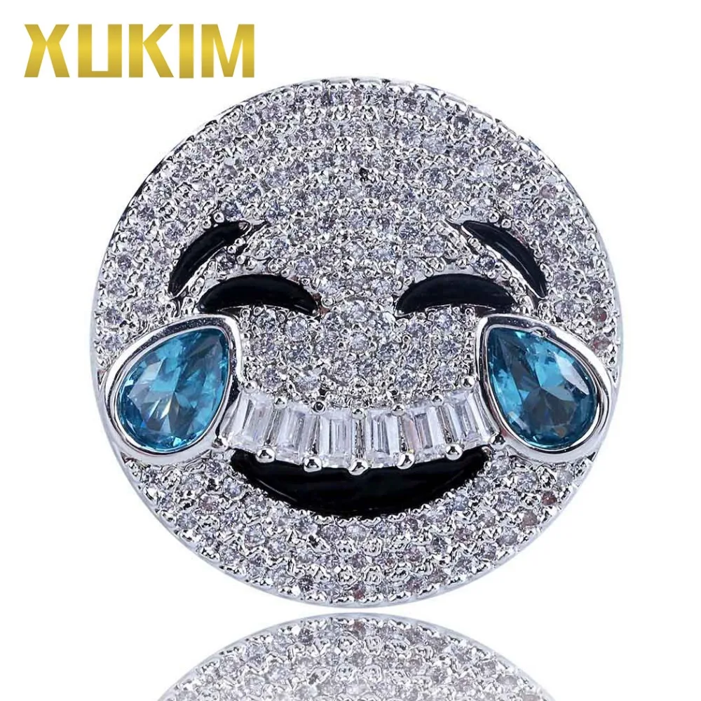 Xukim Jewelry Hot Sale Trendy Emoji Weeping Face Ring Gold Silver Color Full Iced Out Hip Hop Jewelry Party Gifts for Men Women
Xukim Jewelry Hot Sale Trendy Emoji Weeping Face Ring Gold Silver Color Full Iced Out Hip Hop Jewelry Party Gifts for Men Women