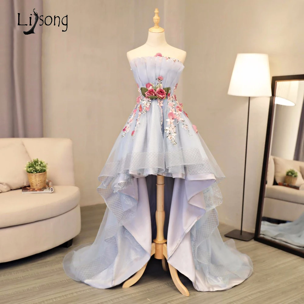 Pretty Floral Print High Low Prom Dresses 3D Rose Flower Tulle Long Formal Party Dresses Appliques Pleat Prom Gowns Arabia A0128
Pretty Floral Print High Low Prom Dresses 3D Rose Flower Tulle Long Formal Party Dresses Appliques Pleat Prom Gowns Arabia A0128