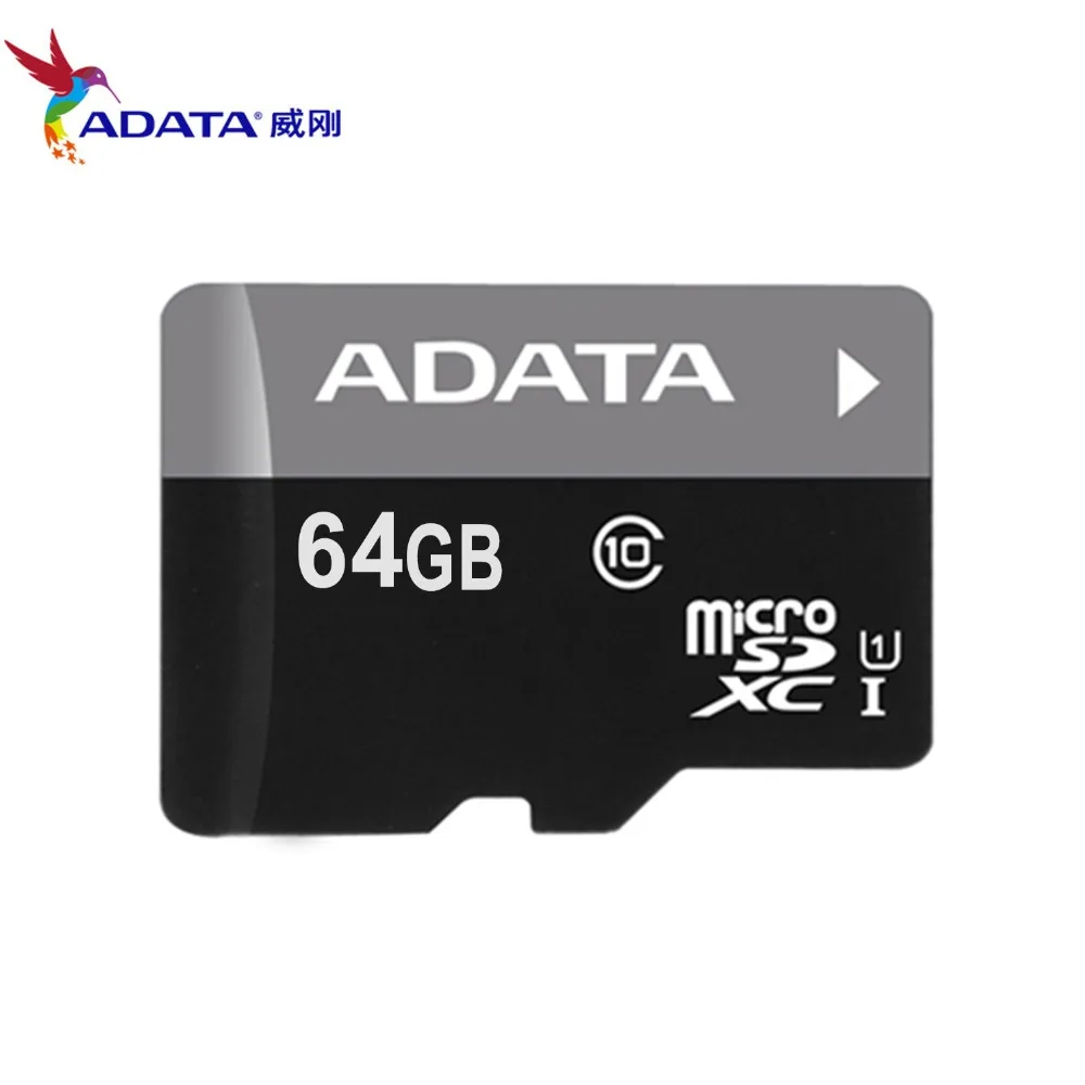 

ADATA Memory Card 64GB Micro sd card Class10 UHS-1 flash card Memory Microsd TF/SD Cards for Smartphone/Tablet 16GB 32GB 128GB