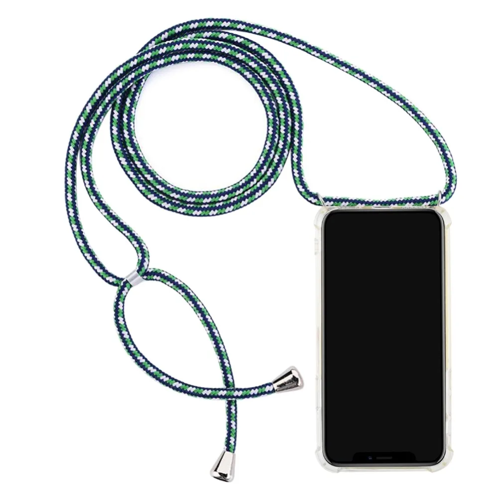 Crossbody Strap Cover For iPhone X Xr XS Max 7 8 Plus 6S 5S SE Case Girly Necklace Coque Lanyard Shoulder Neck Strap Clear Cases (17)