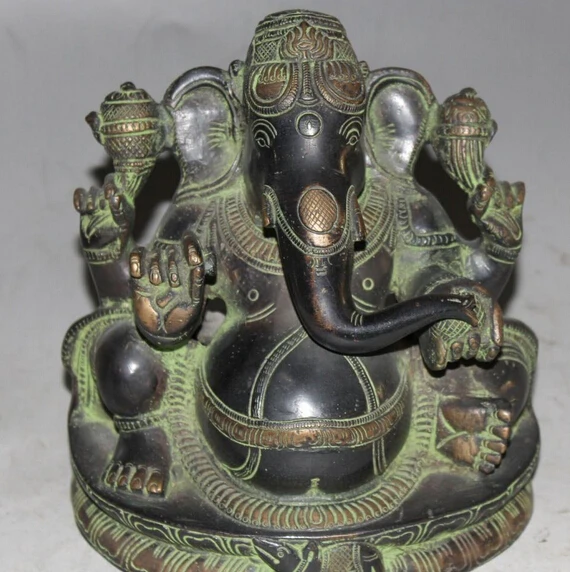 shitou 003274 6" Chinese Tibetan Pure Copper Bronze Gilt Elephant Ganesh Mammon Buddha Statue
shitou 003274 6" Chinese Tibetan Pure Copper Bronze Gilt Elephant Ganesh Mammon Buddha Statue