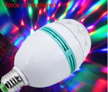 Voice Controlled 3W 6W Auto Rotating Led Stage Light Crystal Magic Projector Bulb E27 base Led RGB Lamp For Party Club Dance
Voice Controlled 3W 6W Auto Rotating Led Stage Light Crystal Magic Projector Bulb E27 base Led RGB Lamp For Party Club Dance