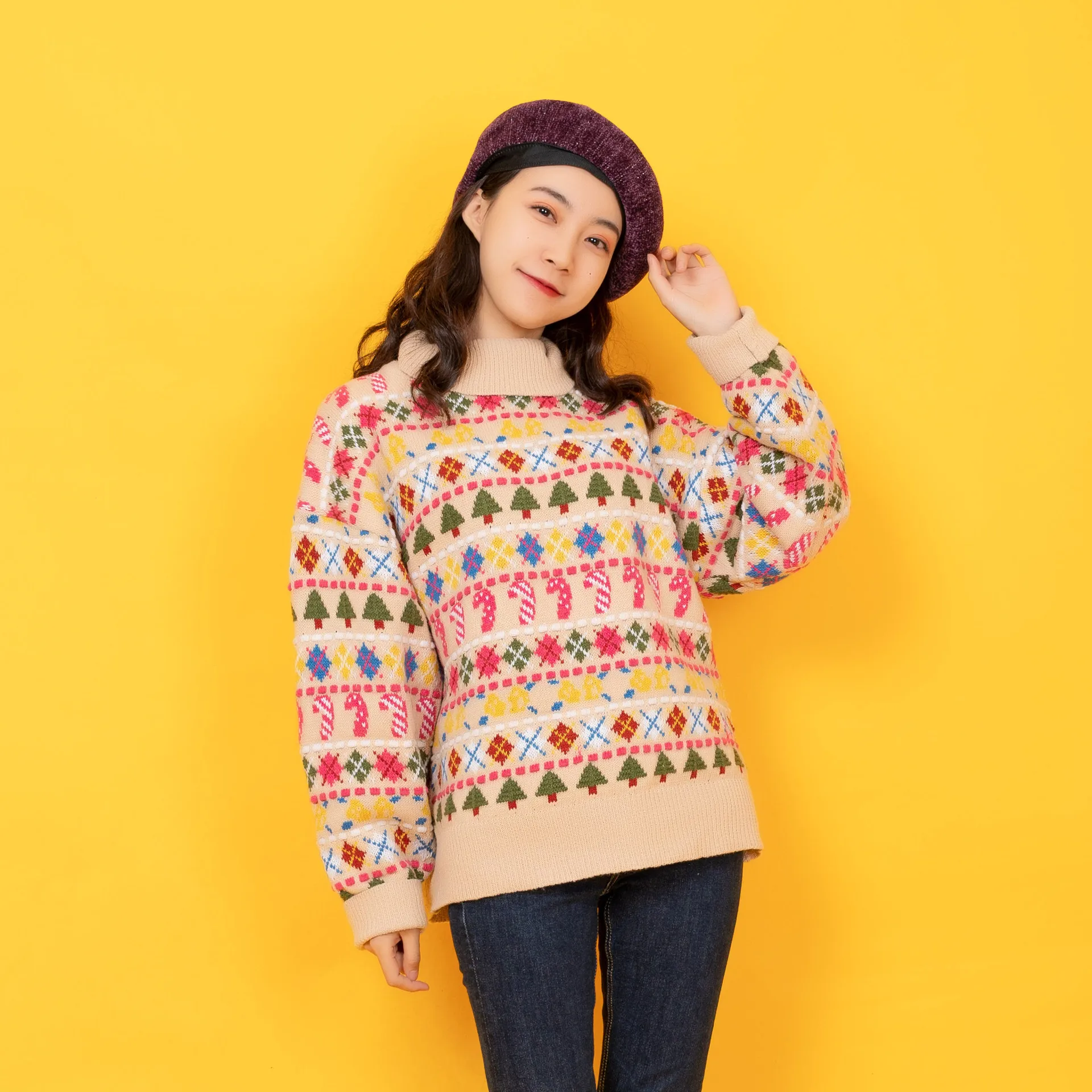2018 Autumn Winter Pullovers Snowflake Jacquard Knitted Sweater Female Christmas Gift O-neck Loose Warm Tops Sweater Coat Women
2018 Autumn Winter Pullovers Snowflake Jacquard Knitted Sweater Female Christmas Gift O-neck Loose Warm Tops Sweater Coat Women