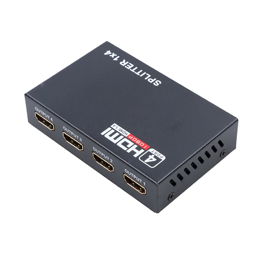 Сплиттер HDMI kebidu 1 в 4 выхода 1X4 порта Hdmi хаб ретранслятор усилитель 3D 1080p с блоком