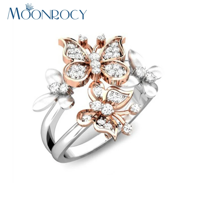 MOONROCY Drop Shipping Rose Gold Color Silver Color Jewelry Wholesale Butterfly CZ Crystal Rings for Women Gift Drop Shipping
MOONROCY Drop Shipping Rose Gold Color Silver Color Jewelry Wholesale Butterfly CZ Crystal Rings for Women Gift Drop Shipping