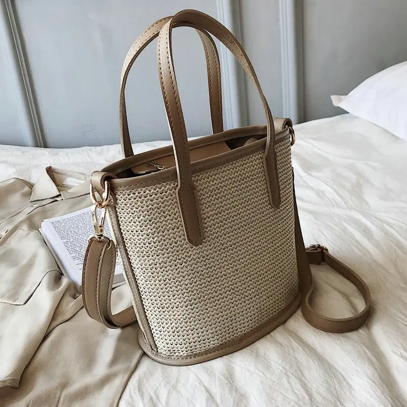 Summer beach bucket bag female new straw handbag large capacity shoulder Messenger bag C42-98
Summer beach bucket bag female new straw handbag large capacity shoulder Messenger bag C42-98