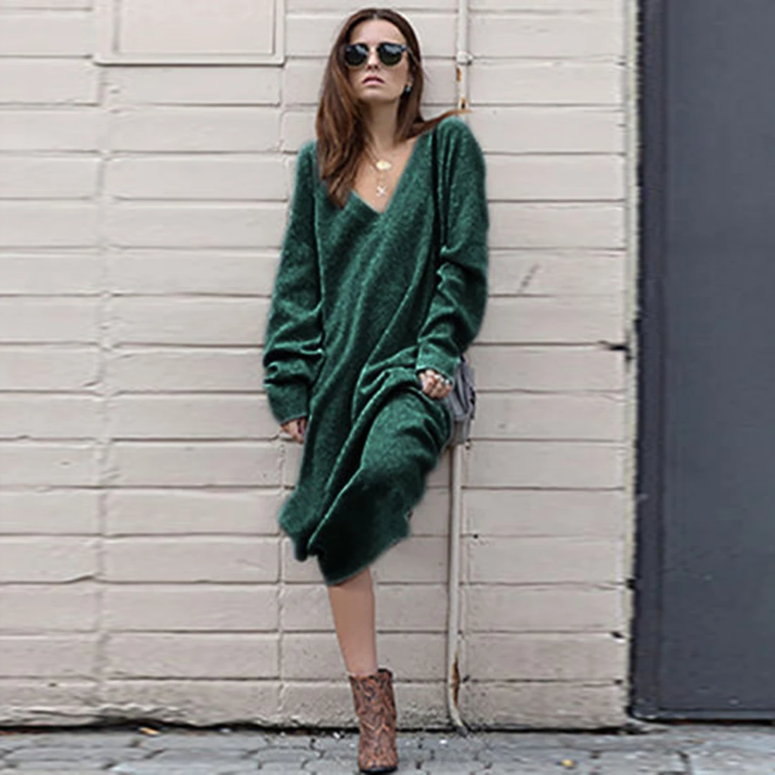 ankle length jumper dress