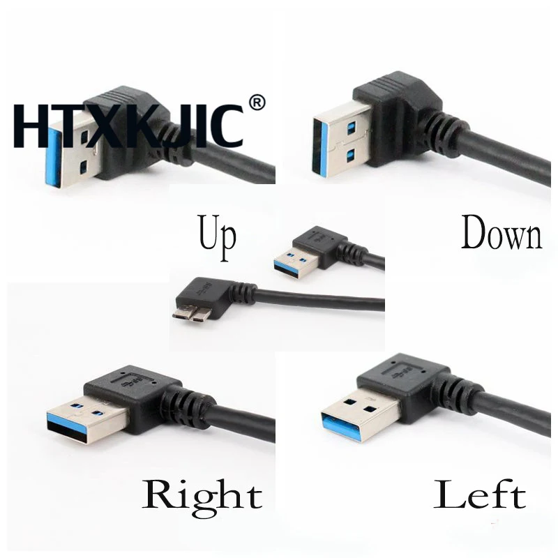 1pc USB 3.0 Right Angle A Male to USB 3.0 A Female M//F Extension Data Cable 50cm