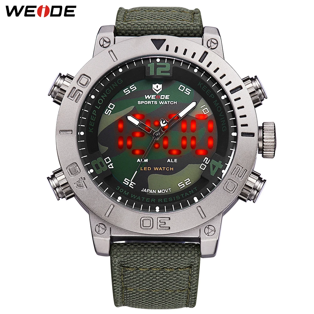 WEIDE 2017 Luxury Brand Watch Men Nylon Band Quartz Watches Black Green Digital LED Military Analog Wristwatch Army Masculino
WEIDE 2017 Luxury Brand Watch Men Nylon Band Quartz Watches Black Green Digital LED Military Analog Wristwatch Army Masculino