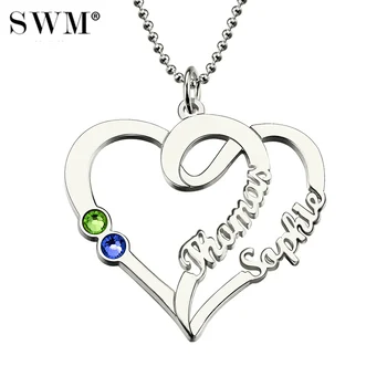 Personalized Name Necklace for Lovers Custom Letter Love Heart Pendant Chains with Birthstone Couple Silver 925 Necklaces Lady
Personalized Name Necklace for Lovers Custom Letter Love Heart Pendant Chains with Birthstone Couple Silver 925 Necklaces Lady