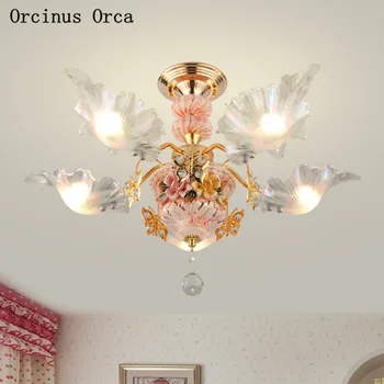 European luxury Pink Crystal Chandelier Princess Room Girl Bedroom children's room lamp French warm LED ceramic ceiling lamp
European luxury Pink Crystal Chandelier Princess Room Girl Bedroom children's room lamp French warm LED ceramic ceiling lamp