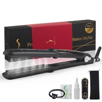 Professional Ceramic Steam Hair Straightener Fast Heating 450F Digitial Hair Flat Iron Straightening Irons image