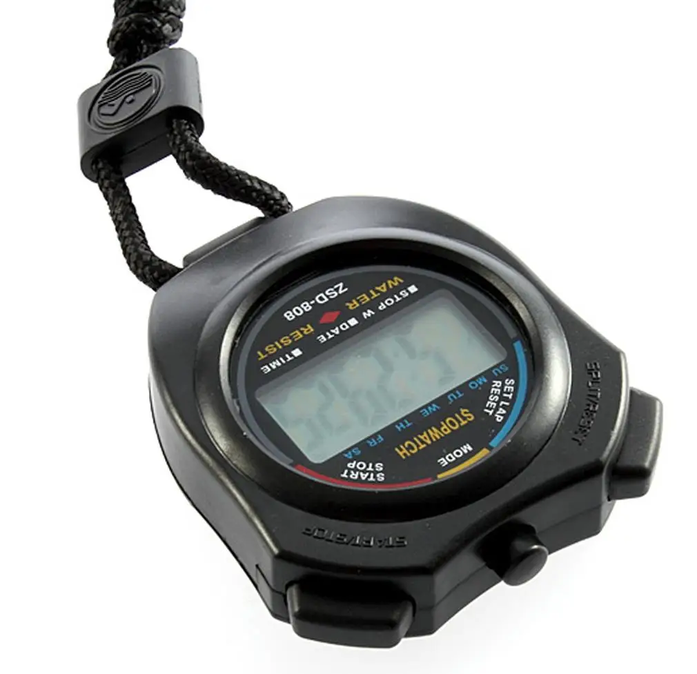 1pc Sports Stopwatch Professional Handheld Digital LCD Sports Stopwatch Professional Chronograph Counter Timer with Strap
1pc Sports Stopwatch Professional Handheld Digital LCD Sports Stopwatch Professional Chronograph Counter Timer with Strap
