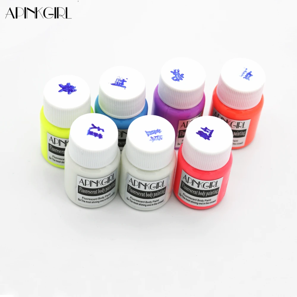 Неоновые Флуоресцентные УФ краски APINKGIRL 1 шт. для тела и лица Рисование цветов