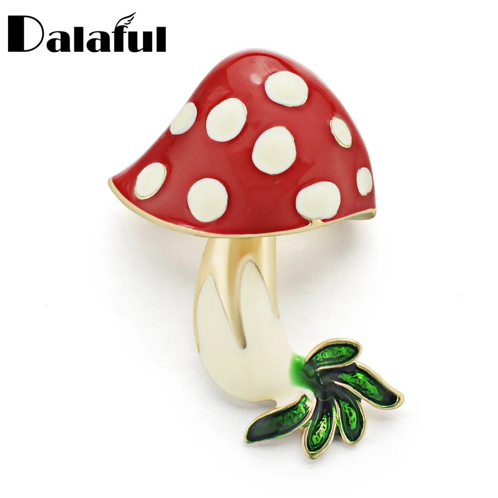 Dalaful Vivid Enamel Red Mushroom Brooches Cute Gift For Women Kids Green Grass Leaves Brooch Pin Accessories Z050
Dalaful Vivid Enamel Red Mushroom Brooches Cute Gift For Women Kids Green Grass Leaves Brooch Pin Accessories Z050