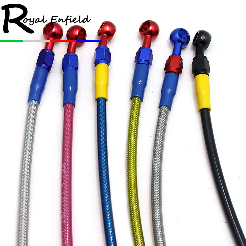 500mm 600mm 700mm Colorful Motorcycle M10 Hydraulic Reinforced Brake Or Clutch Oil Hose Line Pipe Fit FOR ATV Dirt Pit Bike
500mm 600mm 700mm Colorful Motorcycle M10 Hydraulic Reinforced Brake Or Clutch Oil Hose Line Pipe Fit FOR ATV Dirt Pit Bike