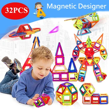 32pcs/Set Magnetic Blocks 3D DIY Magnetic Designer Construction Set Model & Building Blocks Educational Toys for Children
32pcs/Set Magnetic Blocks 3D DIY Magnetic Designer Construction Set Model & Building Blocks Educational Toys for Children