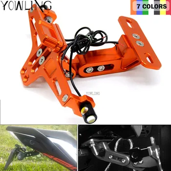 Motorcycle Accessories CNC Rear License Plate Mount Holder with LED Light For KTM 200 250 390 690 990 Duke RC SMC/SMCR Enduro R
Motorcycle Accessories CNC Rear License Plate Mount Holder with LED Light For KTM 200 250 390 690 990 Duke RC SMC/SMCR Enduro R