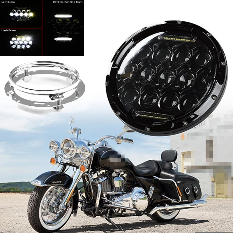 7" LED Headlight Moto and 7 Inch Mounting Ring Trim Bracket For Harley Davidson Switchback FLD 2012-2016
7" LED Headlight Moto and 7 Inch Mounting Ring Trim Bracket For Harley Davidson Switchback FLD 2012-2016