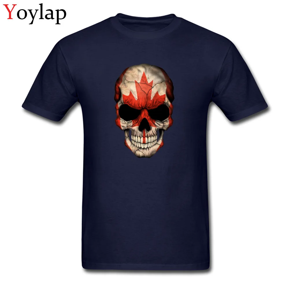 Canadian Flag Skull_navy