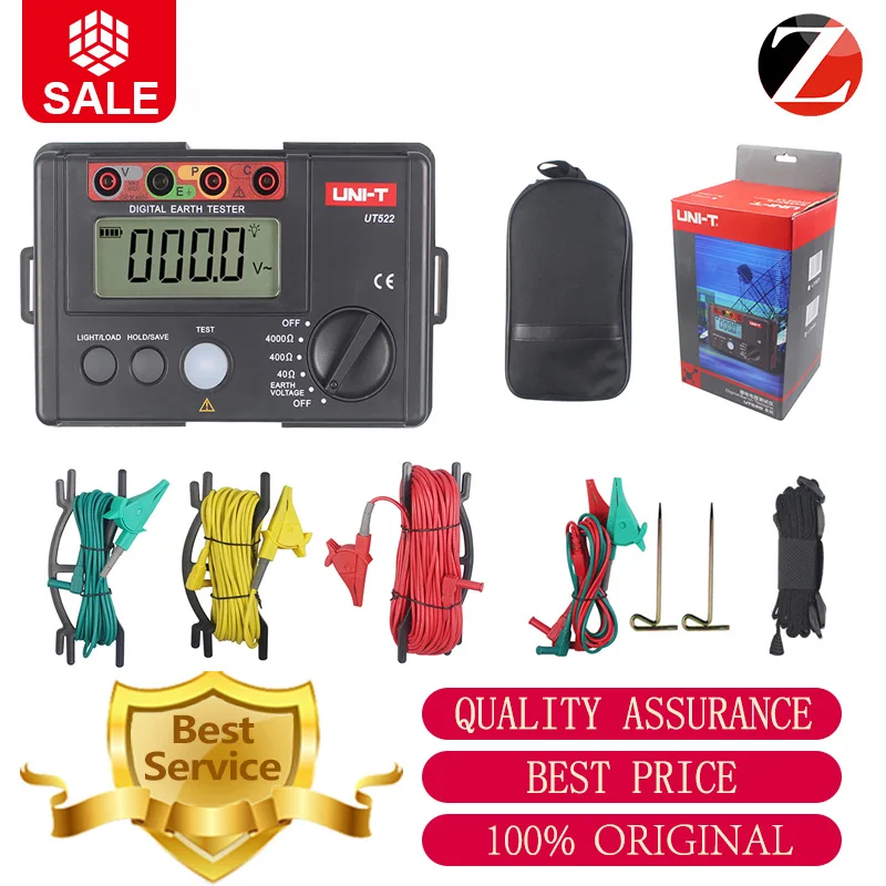 UNI-T UT522 Lightning Detector Low tester 4000 Display Count Digital Earth Ground Resistance Tester Lowest Price
UNI-T UT522 Lightning Detector Low tester 4000 Display Count Digital Earth Ground Resistance Tester Lowest Price