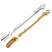 Mini liga colher medicina garrafa uso sniffer snorter rapé em pó tabaco micro-tuning pá fumar acessórios colher de chá(China)