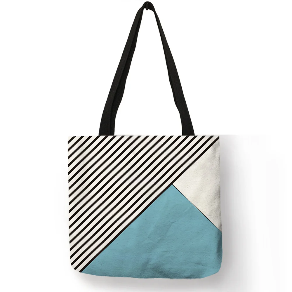 Women Large Capacity Linen Casual Tote Bags Simple Geometry Stripe Pattern Print Handbag Teenager Shopping School Shoulder Bag
Women Large Capacity Linen Casual Tote Bags Simple Geometry Stripe Pattern Print Handbag Teenager Shopping School Shoulder Bag