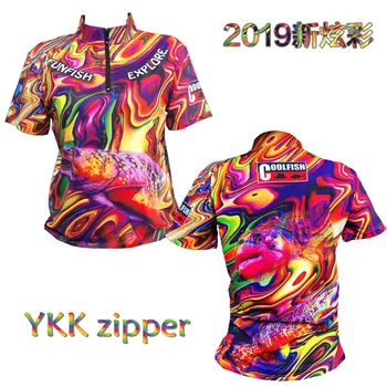 2019 New Summer Fishing Clothing Short Sleeve Ice Silk YKK Zipper Fishing Shirt Quick-dry Women Men's Colorful Fishing Clothes
2019 New Summer Fishing Clothing Short Sleeve Ice Silk YKK Zipper Fishing Shirt Quick-dry Women Men's Colorful Fishing Clothes