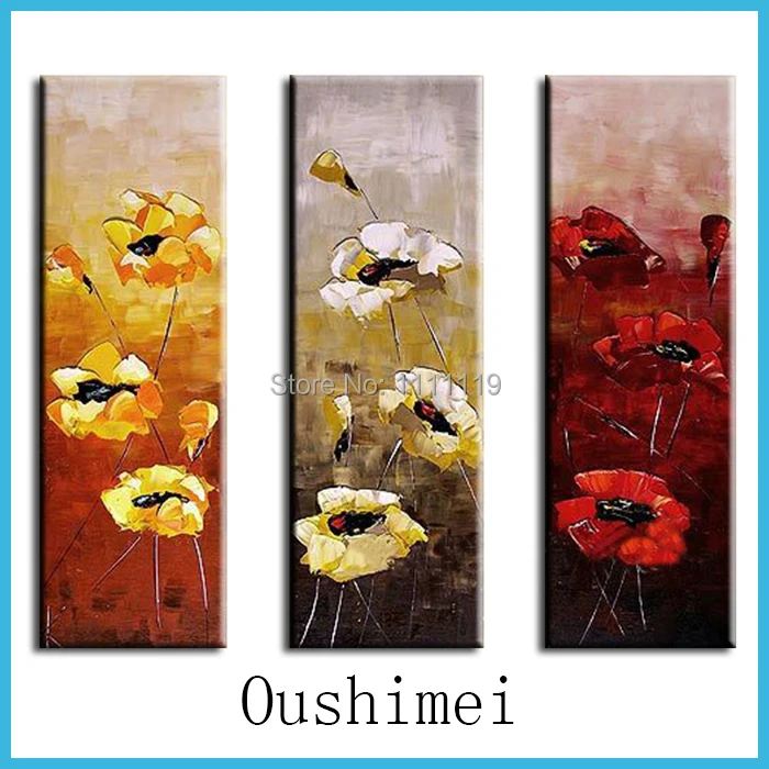 Hand Painted 3pcs/lot Modern Flower Pictures On Canvas Oil Painting Handmade Living Room Wall Art Landscape Knife Painting Craft
Hand Painted 3pcs/lot Modern Flower Pictures On Canvas Oil Painting Handmade Living Room Wall Art Landscape Knife Painting Craft