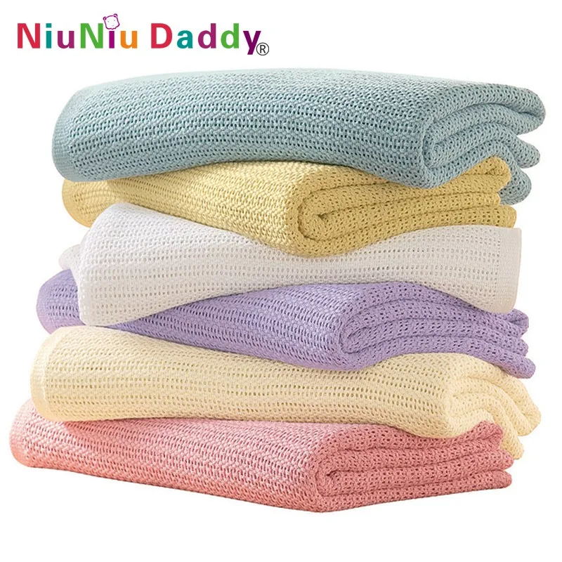 High-quality-Cellular-Baby-Blanket-Cotton-blanket-70x90cm