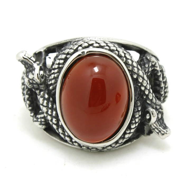 Snake Ring With Red& Black Onyx Stone Ring 316L Stainless Steel Men Boys Biker Ring Party Cocktail Ring
Snake Ring With Red& Black Onyx Stone Ring 316L Stainless Steel Men Boys Biker Ring Party Cocktail Ring