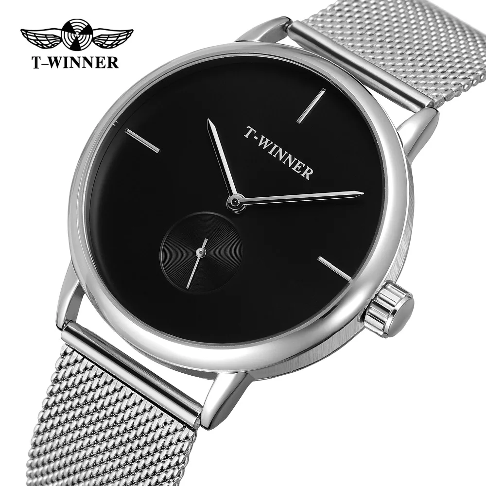 T-Winner Men's Mechanical Hand-wind Movement Analogue Transparent Crystal Brand Watch with Stainless Steel Bracelet WRG8171M4
T-Winner Men's Mechanical Hand-wind Movement Analogue Transparent Crystal Brand Watch with Stainless Steel Bracelet WRG8171M4