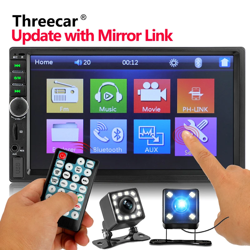 Double 2 Din 7018B Autoradio Car Mp5 Radio Player 7" Touch Screen Multimedia Car Radio With Bluetooth Mirror USB FM Car Radio
Double 2 Din 7018B Autoradio Car Mp5 Radio Player 7" Touch Screen Multimedia Car Radio With Bluetooth Mirror USB FM Car Radio