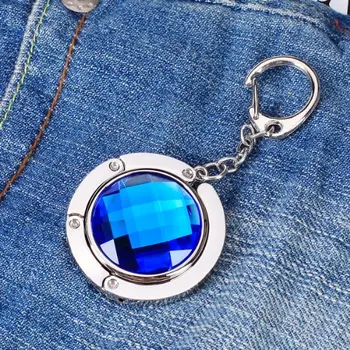 Hot Round Rhinestone Purse Handbag Bag holder Hook Folding Bag holder Holder w/ Keychain(Silvery and Royal Blue)
Hot Round Rhinestone Purse Handbag Bag holder Hook Folding Bag holder Holder w/ Keychain(Silvery and Royal Blue)
