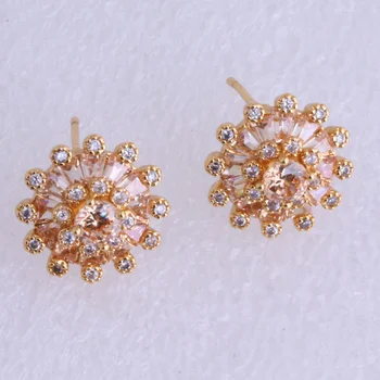Exquisite Snowflake Champagne Create Morganite Cubic Zirconia Yellow Gold Color Stud Earrings Fashion Jewelry J0364
Exquisite Snowflake Champagne Create Morganite Cubic Zirconia Yellow Gold Color Stud Earrings Fashion Jewelry J0364
