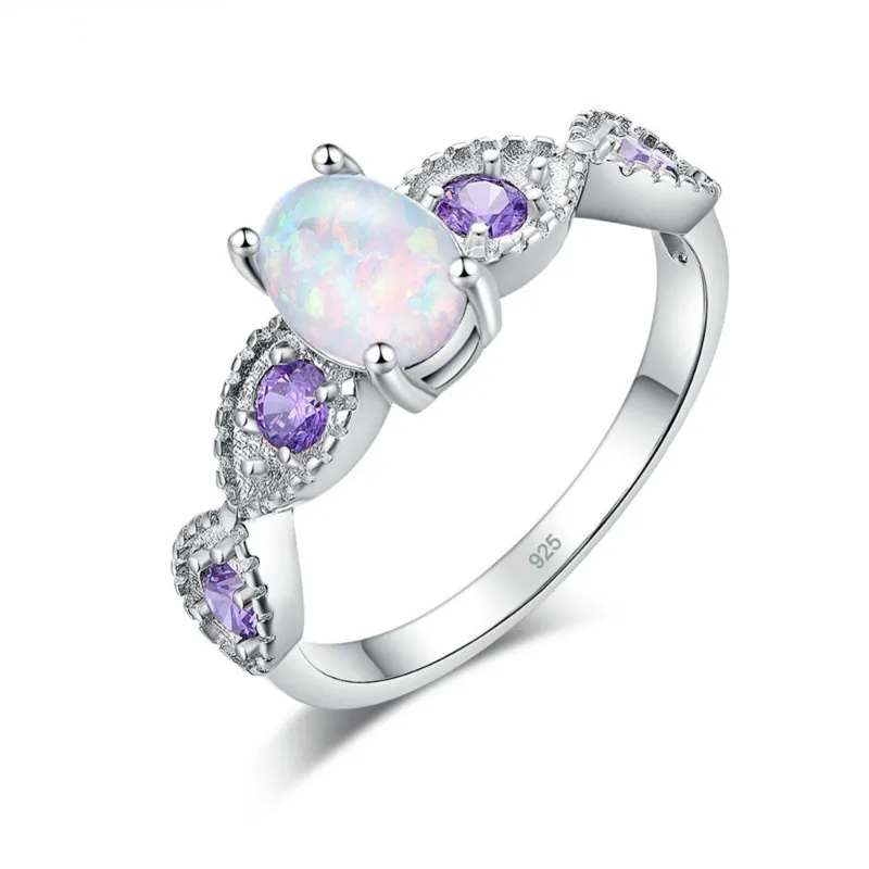Garilina Wedding rings Purple Cubic Zirconia White Fire Opal 925 Sterling Silver Ring for women R086
Garilina Wedding rings Purple Cubic Zirconia White Fire Opal 925 Sterling Silver Ring for women R086