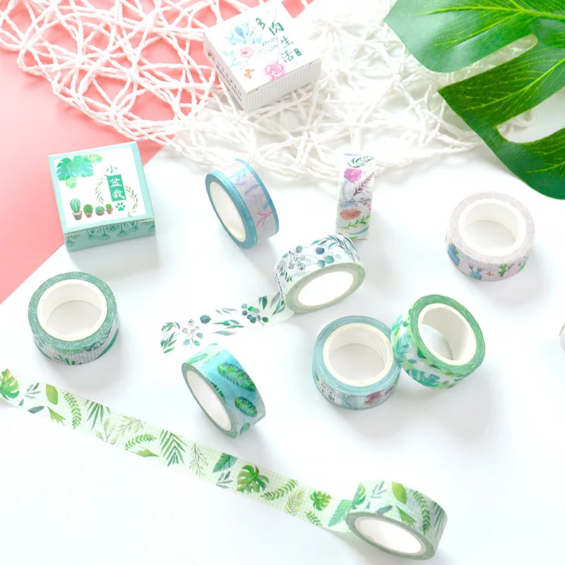 15mm wide Fresh green leaf cactus Decoration planner washi tape DIY scrapbooking masking tape Escolar
15mm wide Fresh green leaf cactus Decoration planner washi tape DIY scrapbooking masking tape Escolar