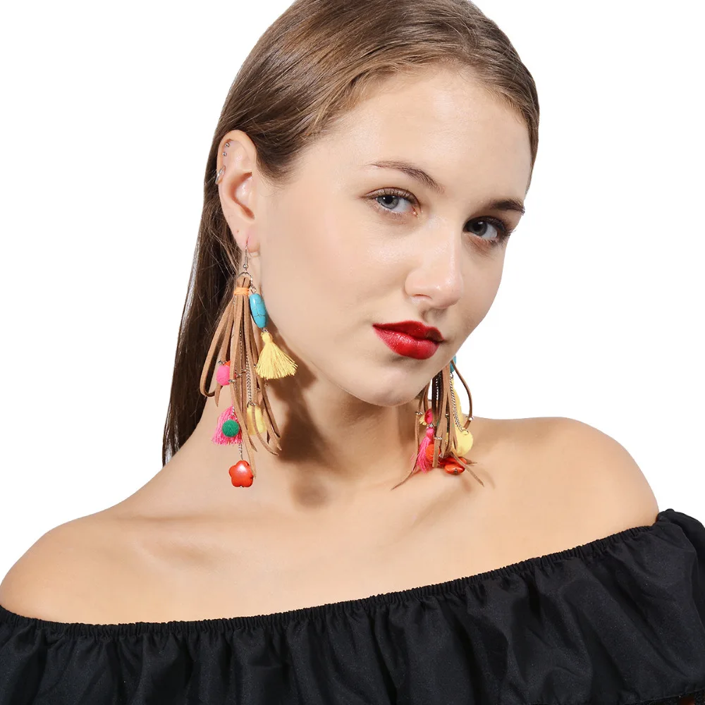 Ethnic Long Tassel Drop Earrings Colorful Velvet Cotton Thread Stone Flower Pendant Dangle Earrings Jewelry for Women
Ethnic Long Tassel Drop Earrings Colorful Velvet Cotton Thread Stone Flower Pendant Dangle Earrings Jewelry for Women