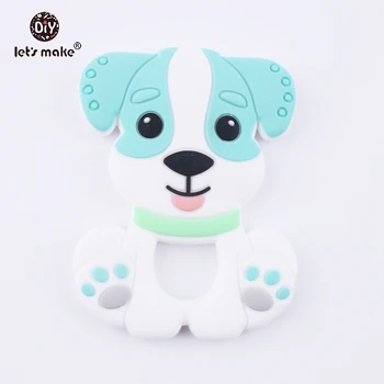 Let's Make Blue Color Cartoon Dog 1pc Baby Teether Cute Toys BPA Free DIY Nursing Teething Pendants Food Grade Silicone Teether
Let's Make Blue Color Cartoon Dog 1pc Baby Teether Cute Toys BPA Free DIY Nursing Teething Pendants Food Grade Silicone Teether