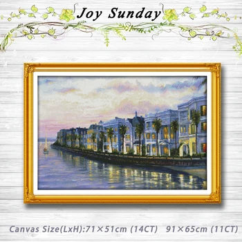 Night at the seaside villas Europe scenery painting 14CT 11CT counted cross stitch kits embroidery set Needlework Set Home decor
Night at the seaside villas Europe scenery painting 14CT 11CT counted cross stitch kits embroidery set Needlework Set Home decor